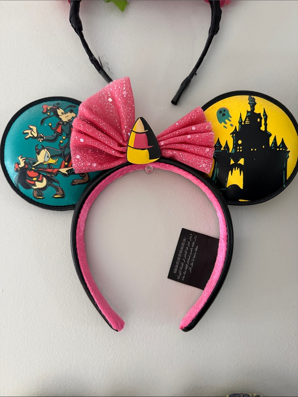 Disney Pink Candy Corn Minnie Mouse Halloween Ears Headband